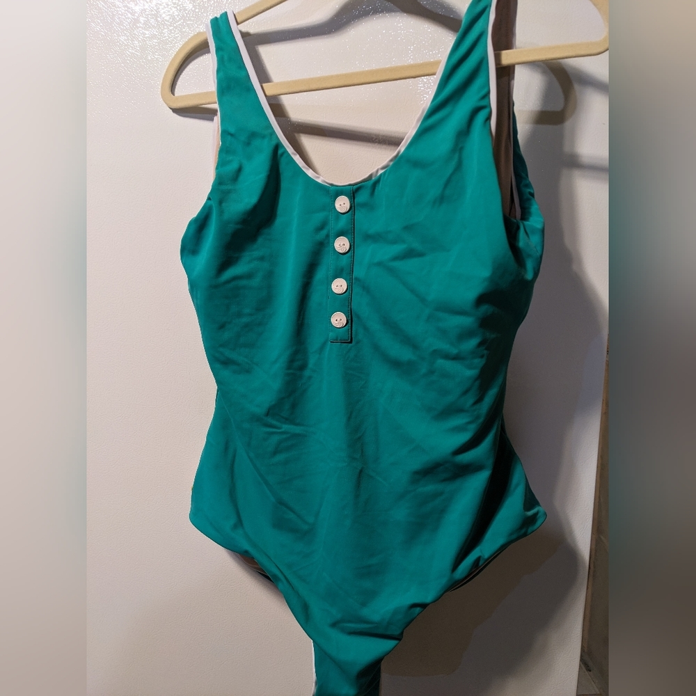 "The Laps Suit" in Green by Teeny Weeny Bikini Co.